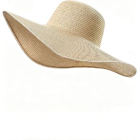 Sun Hats for Women Packable Summer Beach Hat for Women with UV Sun Protection Wide Brim Straw Hats for Women with Strap in Saudi Arabia
