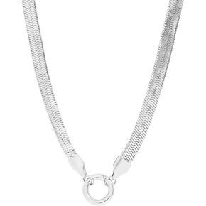 Destin Jewelry 18K Gold Plated Herringbone Necklace for Women and Men, Waterproof Flat Snake Chain, Stainless Steel Non Tarnish Layering Necklace in Saudi Arabia