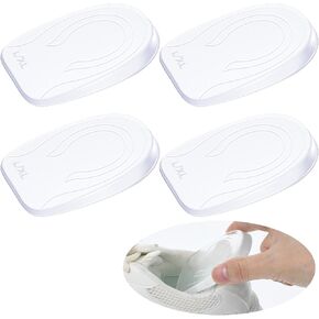 Yuanchu 2 Pairs 0.4 Inch Silicone Heel Lifts for Shock Absorption, Heel Pads Cushions Height Increasing Insoles Soft Shoe Lifts for Women Men Comfort Half Foot Insoles for Uneven Legs Heel Pain in Kuwait