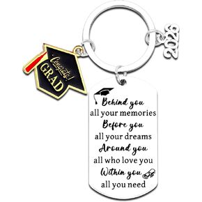 2026 Graduation Keychain - Class of 2026 Gifts for Him Her, Inspirational Graduation Gifts 2026, Stainless Steel Graduation Keychains Bulk, Gift-Ready Box for High School College Graduates in Kuwait