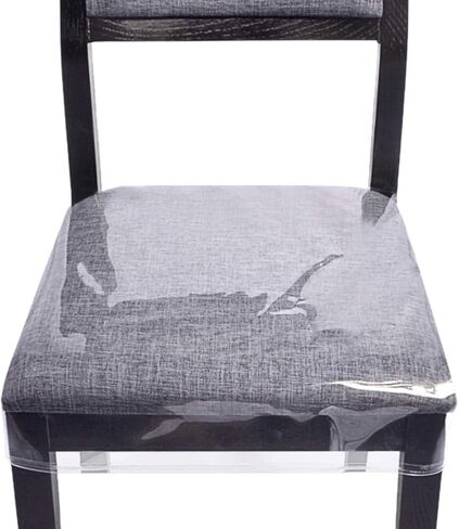 arricraft 6 Pack Plastic Chair Covers, Clear PVC Dinning Chair Protectors Waterproof Stainproof Wipeable Pet Scratch Proof Universal Fit for Kitchen Restaurant Party Everyday Use 21.5x29.1x0.02Inch in Kuwait