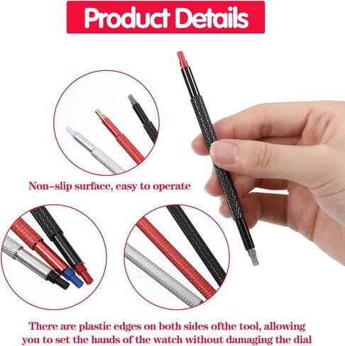 7 Pcs Watch Hands Repair Tool Kit, Watch Hand Removal Tool, Watchmakers Wristwatch Hand Setting Tools, Professional Removal with Hands Pressers Pusher, Removers Lever Minute Second Removals, Puller in Kuwait