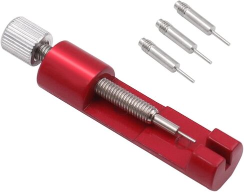 FABULETTA Watch Band Link Pin Remover Tool Aluminum Alloy Watch Repair Kit with 3 Spare Pins for Quick Strap Adjustment Resizing and Cleaning Silver Red 4Pcs Set(Yellow) in Saudi Arabia