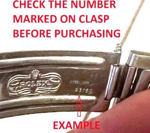 Ewatchparts Flip Lock Repair Parts Compatible With Oyster Watch Band Rolex Submariner GMT Shiny Center in Kuwait
