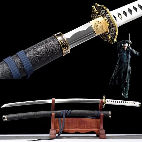 Handmade Full Tang Devil Series Vergil Yamato Katana Game Anime Sword Cosplay Replica Real Metal in Saudi Arabia