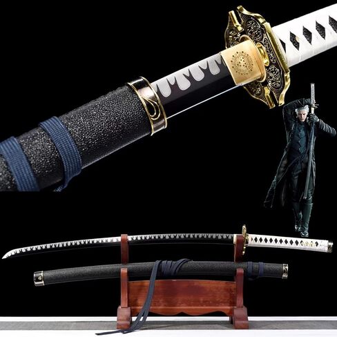 Handmade Full Tang Devil Series Vergil Yamato Katana Game Anime Sword Cosplay Replica Real Metal in Saudi Arabia