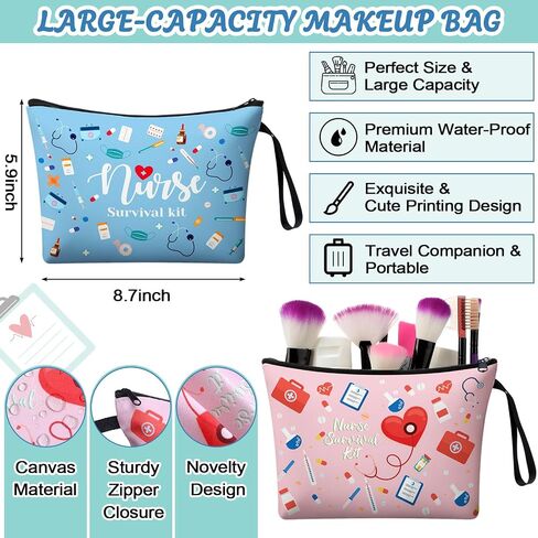 Tioncy 60 Pcs Nurses Week Gifts Bulk 2026 for Women Include 12 oz Stainless Steel Tumbler Cosmetic Bags Badge Reel Novelty Socks Nursing Appreciation Gift for Nurses Graduates(Fashion) in Kuwait