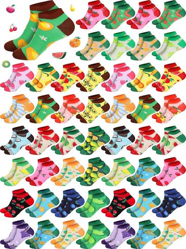 جوارب JenPen Fruit Ankle Socks متعة منخفضة القطع بدون عرض جوارب ملونة للنساء هدية لمحبي الفاكهة in Kuwait