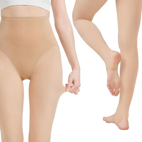 Golf Stockings Golf Leggings Thermal Tights for Women Footless Tights Warm Pantyhose Stirrup Leggings Skin Color 100D in Saudi Arabia