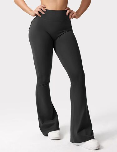 Yuerlian Flare Leggings with Pockets for Women Scrunch Workout Leggings Butt Lifting Gym Yoga Pants in Saudi Arabia