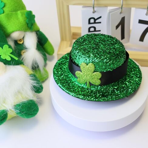 Leprechaun Top Hat Hair Bow Clips St Patricks Day Green Clover Alligator Shamrock Hair Bow Clips Irish Day Hair Accessories for Women Girls Gift in Kuwait