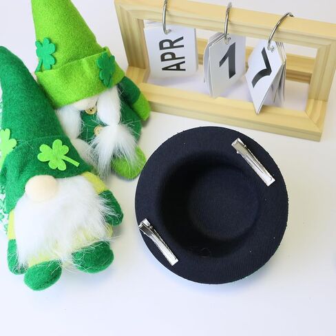 Leprechaun Top Hat Hair Bow Clips St Patricks Day Green Clover Alligator Shamrock Hair Bow Clips Irish Day Hair Accessories for Women Girls Gift in Kuwait