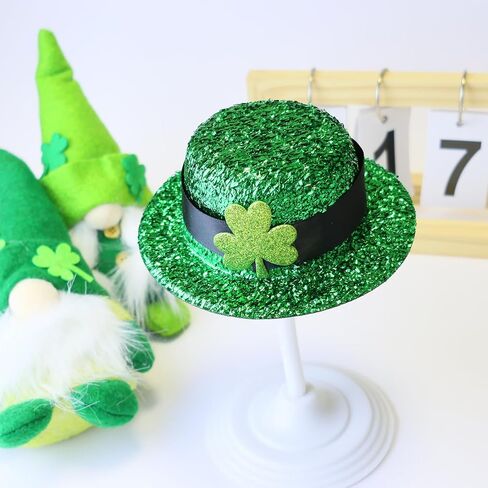 Leprechaun Top Hat Hair Bow Clips St Patricks Day Green Clover Alligator Shamrock Hair Bow Clips Irish Day Hair Accessories for Women Girls Gift in Kuwait