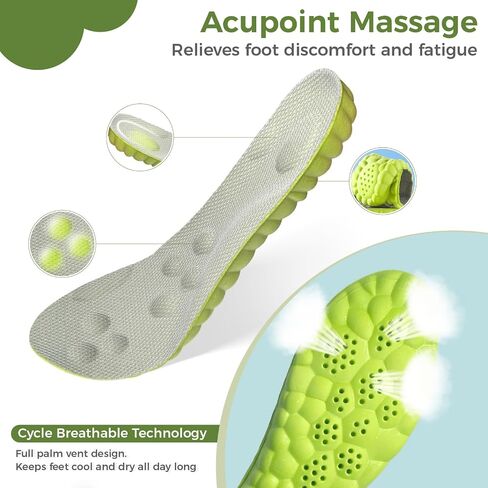 Kids Insoles for Sneakers and Shoes, Memory Foam Insoles with Shock Absorption, Cushioning Shoe Inserts for Boys and Girls, Soft Arch Insoles with Bonus Emergency ID Card in Saudi Arabia