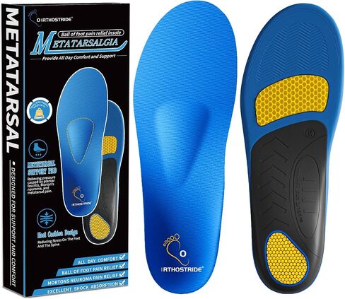 Orthotic Insoles with Metatarsal Pads, Plantar Fasciitis Arch Support Inserts for Metatarsalgia, Morton's Neuroma, Ball of Foot Pain Relief, Man Women Insoles for Standing All Day-E in Saudi Arabia