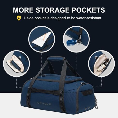 LEVEL8 Luminous Luggage Sets 2 Piece with Water Resistant Travel Duffle Bag, (20/28) in Saudi Arabia