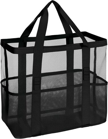 Beach Bag - Mesh Beach Bag Large 8 Pockets, Beach Tote Bag Beach Essentials for Vacation Must Haves in Saudi Arabia