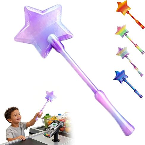 Credit Card Wand, Tap to Pay Wand, Magic Wand Credit Card Holder, Fairy Pay Wand - 3D Printed Contactless Payment Card Holder, Star Magic Fairy Wand for Easy NFC Checkout Debit & Credit Card Accessory (Blue-Purple) in Saudi Arabia
