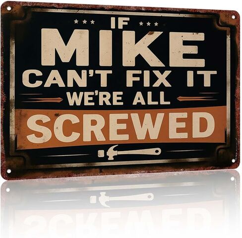 Aluminum Decorative Sign 12x8inch If Can't Fix It We're All Screwed Wall Art Poster Home Office Garage Decor in Saudi Arabia