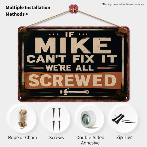 Aluminum Decorative Sign 12x8inch If Can't Fix It We're All Screwed Wall Art Poster Home Office Garage Decor in Saudi Arabia