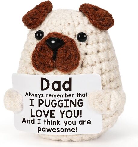 Lodeskee Valentines Day Gifts for Dad from Daughter Son Wife, Birthday Gift for Thank You Daddy Bonus Step-dad, I Love You Funny Crochet Presents to My Father in Saudi Arabia