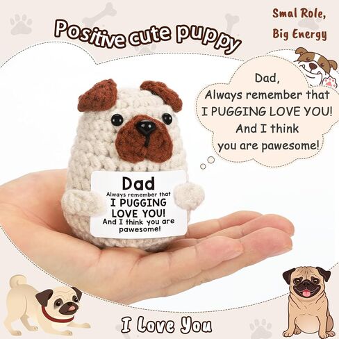 Lodeskee Valentines Day Gifts for Dad from Daughter Son Wife, Birthday Gift for Thank You Daddy Bonus Step-dad, I Love You Funny Crochet Presents to My Father in Saudi Arabia