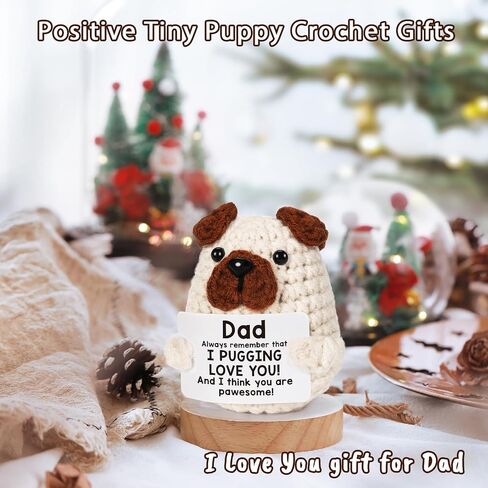 Lodeskee Valentines Day Gifts for Dad from Daughter Son Wife, Birthday Gift for Thank You Daddy Bonus Step-dad, I Love You Funny Crochet Presents to My Father in Saudi Arabia