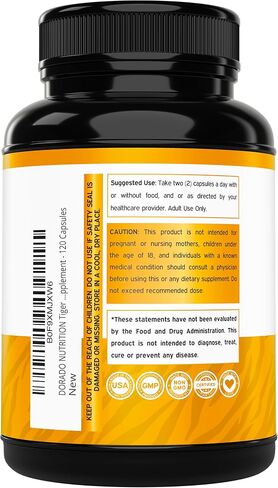 Tiger Milk Mushroom Supplement (120 Capsules, 500mg Per Serving) Premium Tiger Milk Mushroom for Lungs and Immune Support - Lignosus Lung Supplement for Adult - Third Party Tested, NON GMO & USA Made in Saudi Arabia