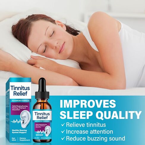 Tinnitus Relief for Ringing Ears, Advanced Tinnitus Relief Drop for Soothing Ear Tinnitus Relief, Gentle & Natural Tinnitus Support to Calm Ear Noise and Clicking in Saudi Arabia