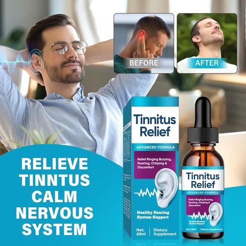 Tinnitus Relief for Ringing Ears, Advanced Tinnitus Relief Drop for Soothing Ear Tinnitus Relief, Gentle & Natural Tinnitus Support to Calm Ear Noise and Clicking in Saudi Arabia