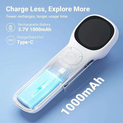 ScopeAround Otoscope with Light, 1.45" IPS Display Digital Otoscope, 3.9mm Ear Camera with Ear Wax Removal Tools, Ear Scope with Extention Cable, 6 LED Lights, Capture Photos Videos, White in Kuwait