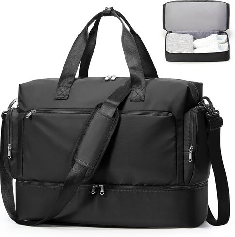 Weekender Bags for Women Men, Carry-on Overnight Travel Duffel Bag | Personal Item Travel Bag with Shoes Compartment & Wet Pocket in Saudi Arabia