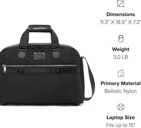 TUMI Men's Fleet Day Duffel Bag, Black, One Size in Kuwait