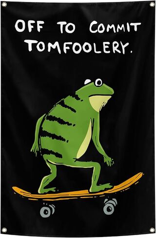 verrlia Funny Minimalism Off To Commit Tomfoolery Tapestry 2x3 Feet Wall Hanging Tapestry for Bedroom Bathroom College Dorm Wall Decor in Kuwait