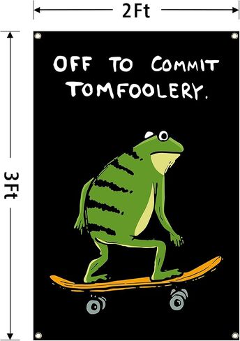 verrlia Funny Minimalism Off To Commit Tomfoolery Tapestry 2x3 Feet Wall Hanging Tapestry for Bedroom Bathroom College Dorm Wall Decor in Kuwait