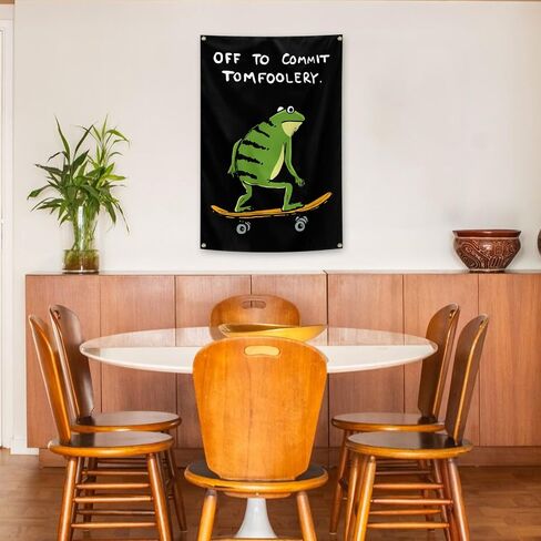 verrlia Funny Minimalism Off To Commit Tomfoolery Tapestry 2x3 Feet Wall Hanging Tapestry for Bedroom Bathroom College Dorm Wall Decor in Kuwait