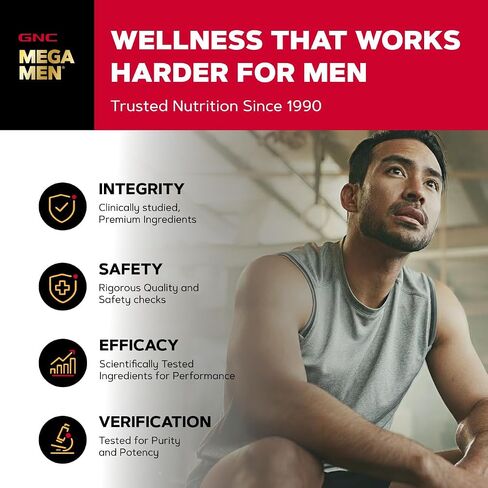 GNC Mega Men One Daily 50 Plus for Men, 60 Caplets in Kuwait