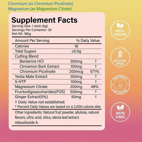 Ovia Cutting Drink Mix, Strawberry Açaí Flavor – Berberine,Chromium,Yerba Mate,Energy & Gut Health – 30 Servings in Saudi Arabia
