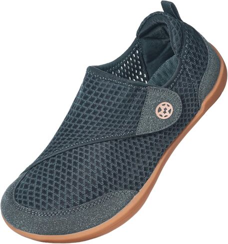Sisttke Diabetic Shoes for Men Extra Wide Width Slip-on Slippers for Swollen Feet Adjustable Barefoot Walking Shoes with Arch Support for Elderly Arthritis Edema Feet,Dark Grey,11 Wide Men in Saudi Arabia