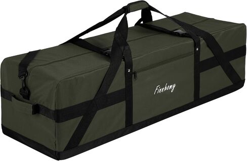 Finnhomy 110L Extra Large Heavy Duty Duffle Bag, 45 Inch Foldable Waterproof Travel Duffel with Upgrade Lockable Zipper, Multiple Pockets, Compression Straps for Camping, Moving, Sports Gear Storage in Saudi Arabia
