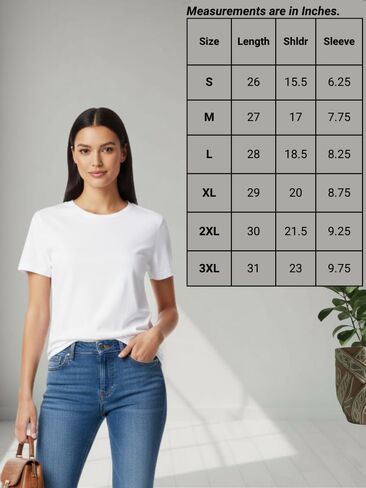 Women’s 100% Cotton T Shirts Soft Midweight Premium Crew Neck Tops Casual Summer Tops Women Regular Fit Basic Everyday Tee in Saudi Arabia