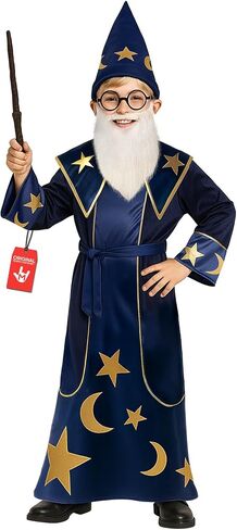 Morph Wizard Costume Kids, Boys Wizard Costume, Toddler Sorcerer Costumes, Boys Halloween Costume in Saudi Arabia