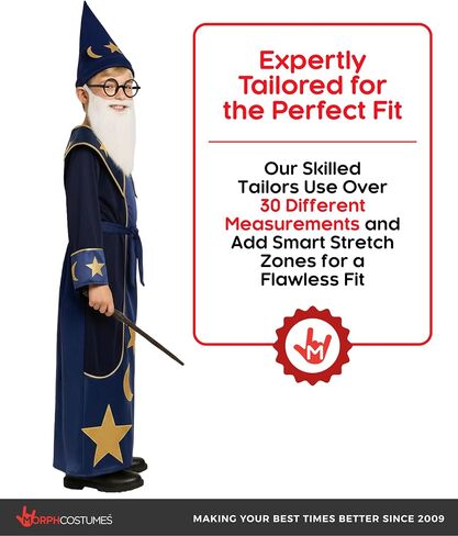 Morph Wizard Costume Kids, Boys Wizard Costume, Toddler Sorcerer Costumes, Boys Halloween Costume in Saudi Arabia