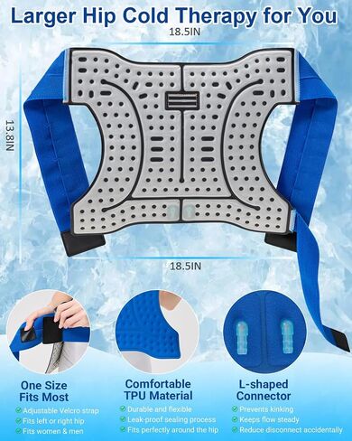 Cold Therapy Machine for Hip, 15.8Qt Large Ice Machine with Temp Display & Pressure Regulator, Cryotherapy Leak-Proof Hip-Specific Wrap, Whisper-Quiet Pump & 4 Timer Settings in Saudi Arabia