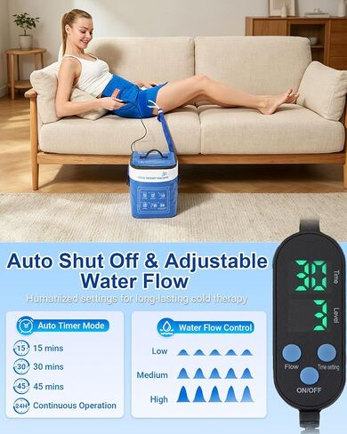 Cold Therapy Machine for Hip, 15.8Qt Large Ice Machine with Temp Display & Pressure Regulator, Cryotherapy Leak-Proof Hip-Specific Wrap, Whisper-Quiet Pump & 4 Timer Settings in Saudi Arabia