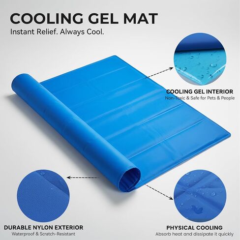 Gel Cooling Mat, Physical Cooling Pad, Universal for Office, Home & Car, Comfortable & Breathable, No Stuffiness for Long Sitting in Saudi Arabia