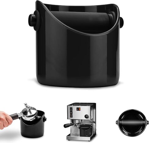 Dreamfarm Grindenstèin Sturdy, Compact, Modern Space-Saving Espresso Coffee Grind Knock Box -Silver in Saudi Arabia