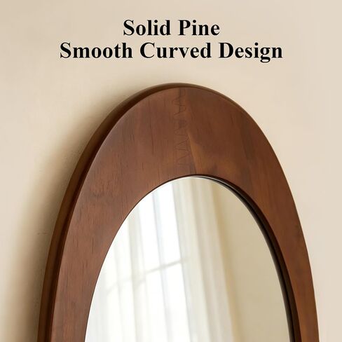 Ferytange Asymmetrical Wall Mirror, Wood Frame Decorative Mirror for Living Room Bedroom Entryway, Modern Irregular Unique Wall Art, Mid Century Modern Home Decor 30" H x 19" W in Saudi Arabia
