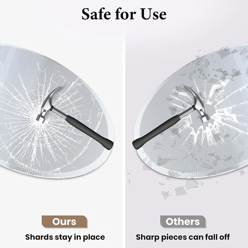24 Inch Round Bathroom Mirror, Frameless Beveled Circle Vanity Mirror for Over Sink, Powder Room and Entryway, Solid-Backed Wall Mirror in Saudi Arabia