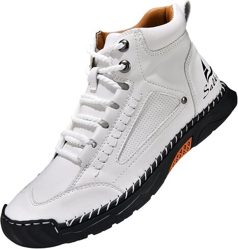 Boots for Men Women,Salkin Comfortable Handmade Leather Shoes,Waterproof Non-Slip Boots Width w/Arch Support for Outdoor Hiking Trekking Daily Wear in Kuwait
